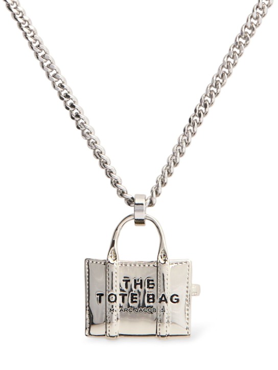 Marc Jacobs: The Tote Bag pendant necklace - Silver - women_0 | Luisa Via Roma