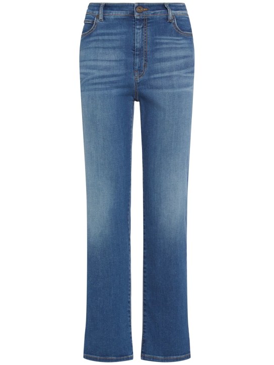 Weekend Max Mara: Ortisei cotton denim straight jeans - Blue - women_0 | Luisa Via Roma