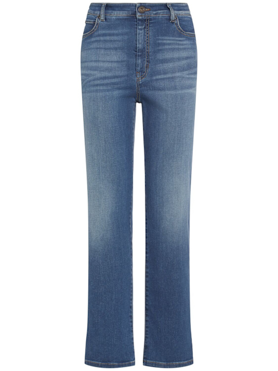 Ortisei cotton denim straight jeans - Thumbnail 1