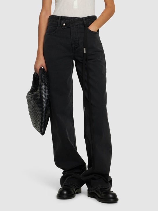 Ann Demeulemeester: 35mm Dex leather lace-up shoes - women_1 | Luisa Via Roma