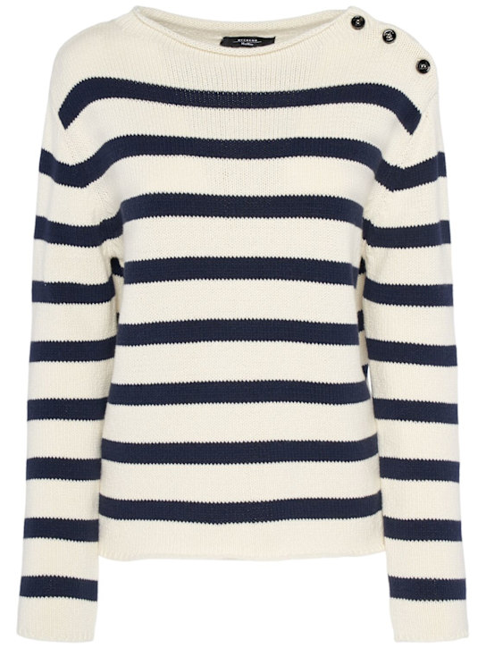 Weekend Max Mara: Vibo striped cotton sweater - women_0 | Luisa Via Roma