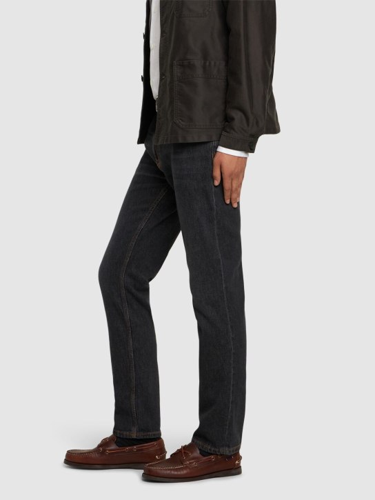 Sebago: Dockside Portland waxed leather loafers - Dk Brown-gum - men_1 | Luisa Via Roma