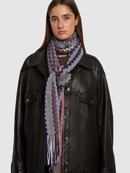 Missoni: Wool blend jacquard scarf - women_1 | Luisa Via Roma