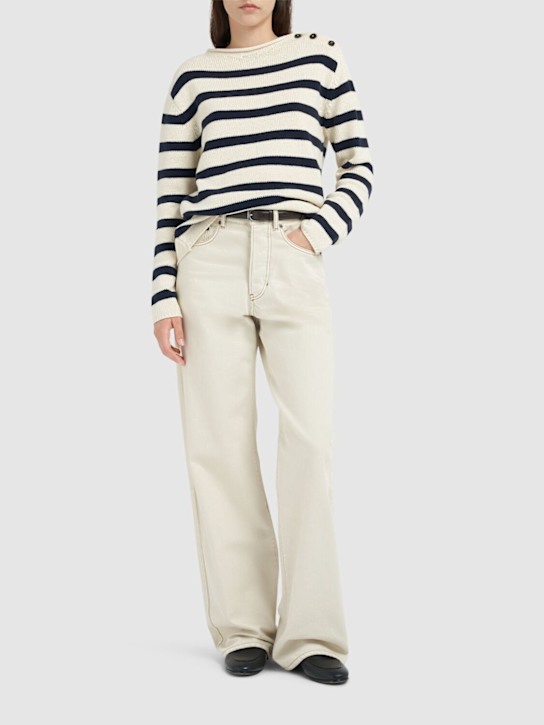 Weekend Max Mara: Vibo striped cotton sweater - women_1 | Luisa Via Roma