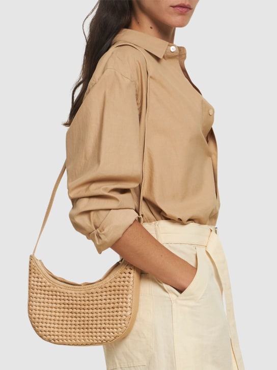 Bembien: Mini Sling handwoven leather bag - Caramel - women_1 | Luisa Via Roma