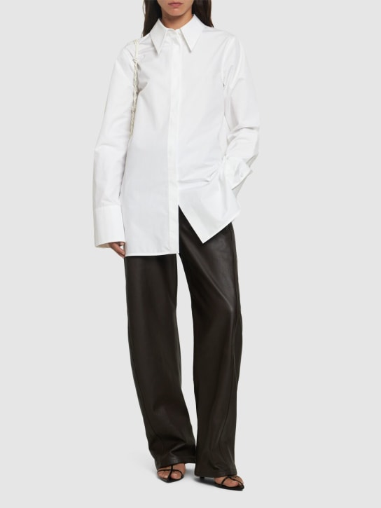 Jil Sander: Cotton poplin shirt - White - women_1 | Luisa Via Roma