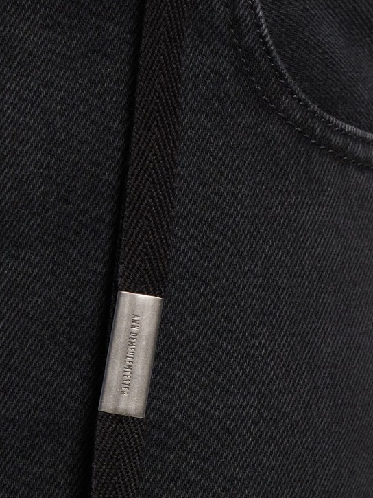 Ann Demeulemeester: Silya asymmetric waist denim long skirt - Faded Grey - women_3 | Luisa Via Roma