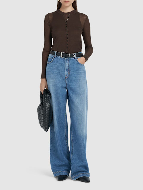 Weekend Max Mara: Brava high rise wide jeans - women_1 | Luisa Via Roma