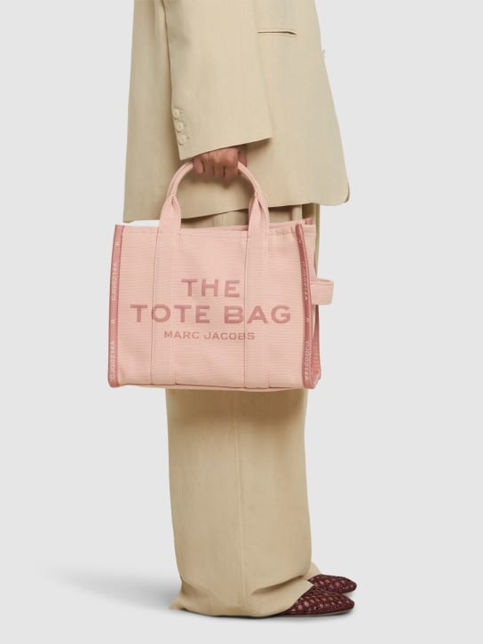 Marc Jacobs: The Medium Tote cotton jacquard bag - Rose - women_1 | Luisa Via Roma