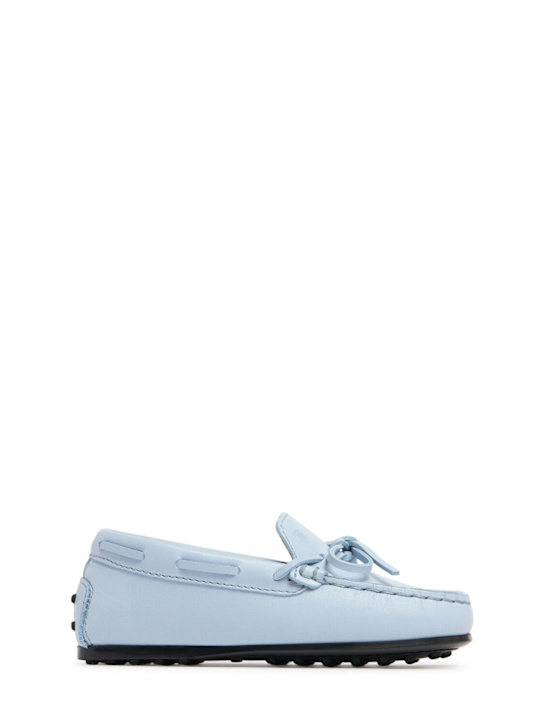 TOD'S JUNIOR: Mocassini Gommino in pelle con lacci - kids-girls_0 | Luisa Via Roma