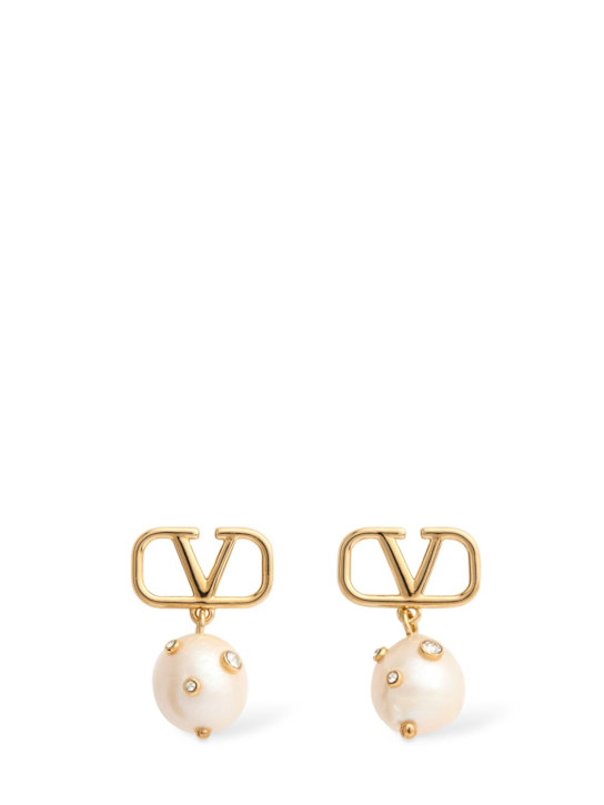 Valentino Garavani: Small Vlogo Signature Universe earrings - women_0 | Luisa Via Roma