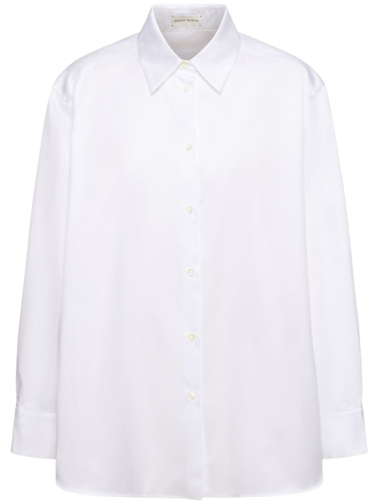 Magda Butrym: Cotton poplin shirt - Ivory - women_0 | Luisa Via Roma