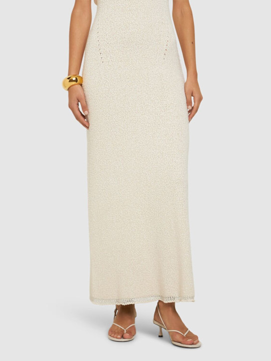 Studio Amelia: 50mm Wishbone leather sandals - Stone - women_1 | Luisa Via Roma