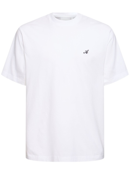 Axel Arigato: Signature cotton t-shirt - White - men_0 | Luisa Via Roma