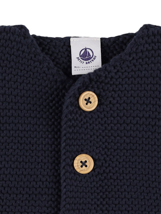 Petit Bateau: Cotton knit cardigan - kids-boys_1 | Luisa Via Roma