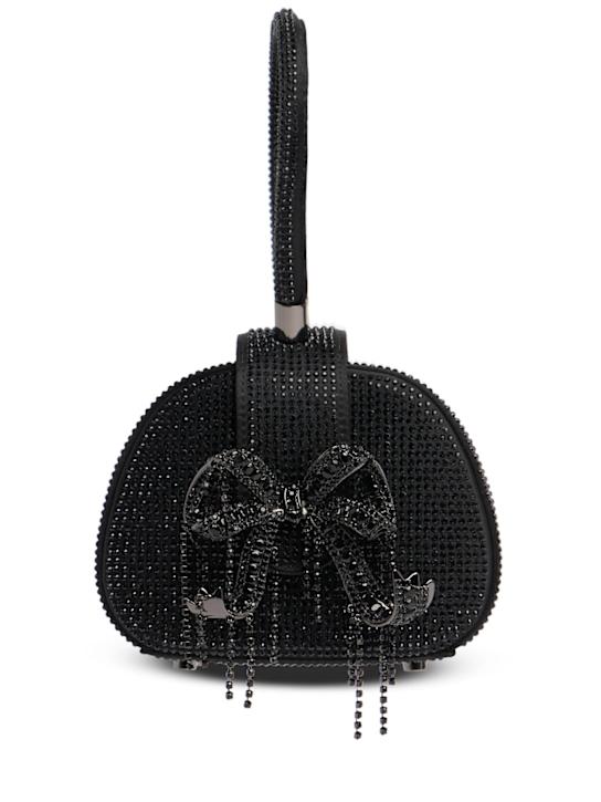 Self-portrait: Micro rhinestone satin top handle bag - women_0 | Luisa Via Roma