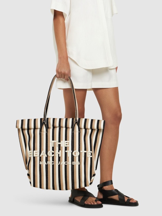 Marc Jacobs: The Beach Tote canvas tote bag - Camel/Multi - women_1 | Luisa Via Roma