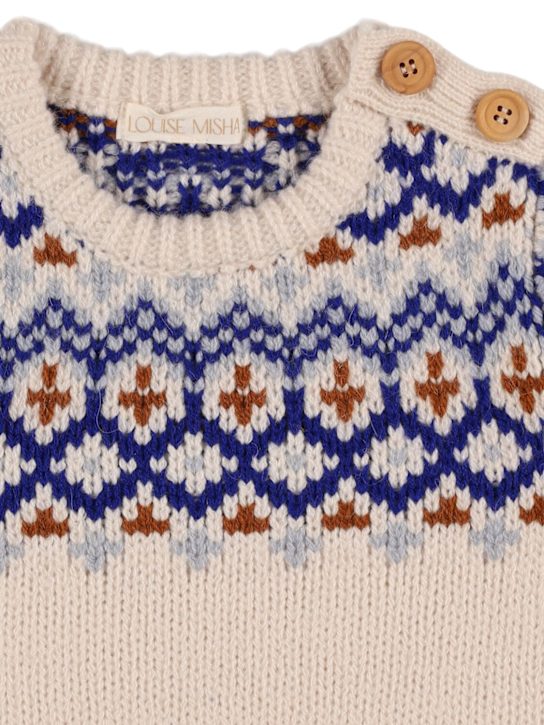 Louise Misha: ウールブレンドニットセーター - kids-boys_1 | Luisa Via Roma