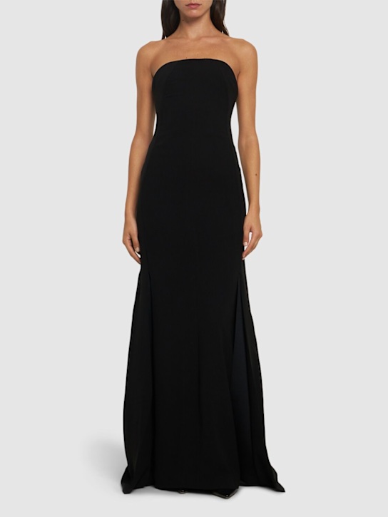16arlington: Angelique strapless crepe gown - Black - women_1 | Luisa Via Roma