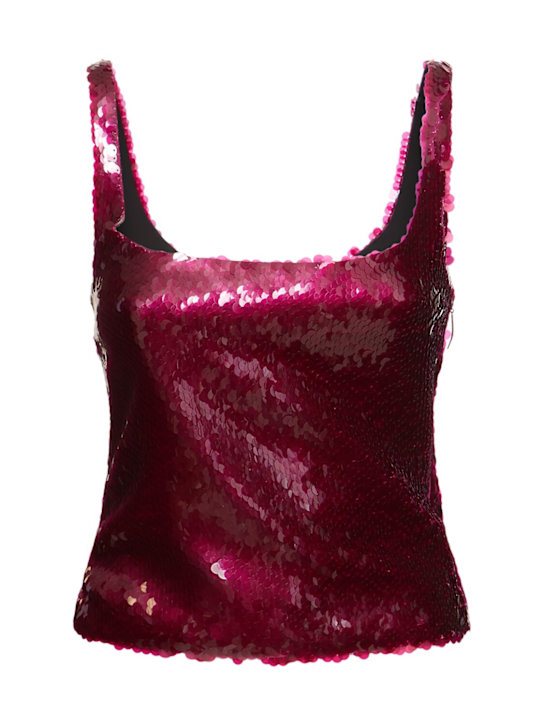 16arlington: Hornet sequined top - Red - women_0 | Luisa Via Roma