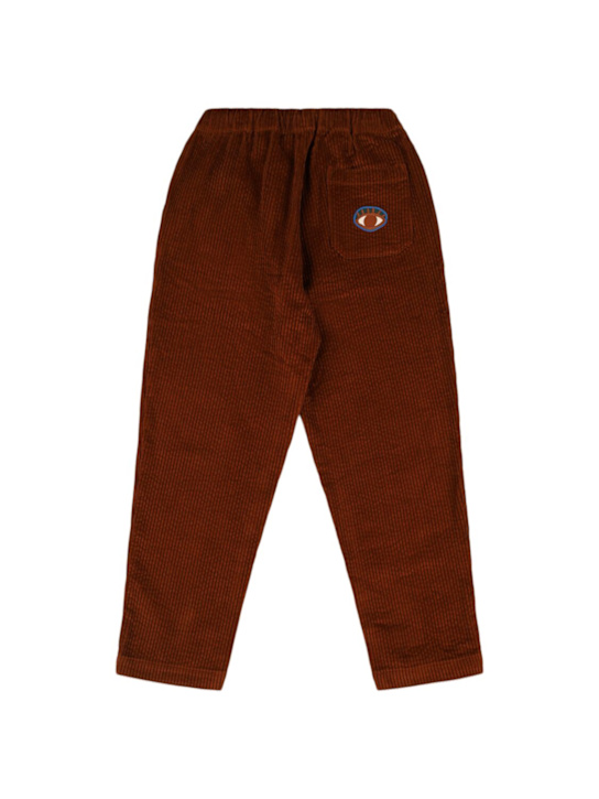 Louise Misha: コットンコーデュロイパンツ - ブラウン - kids-girls_1 | Luisa Via Roma
