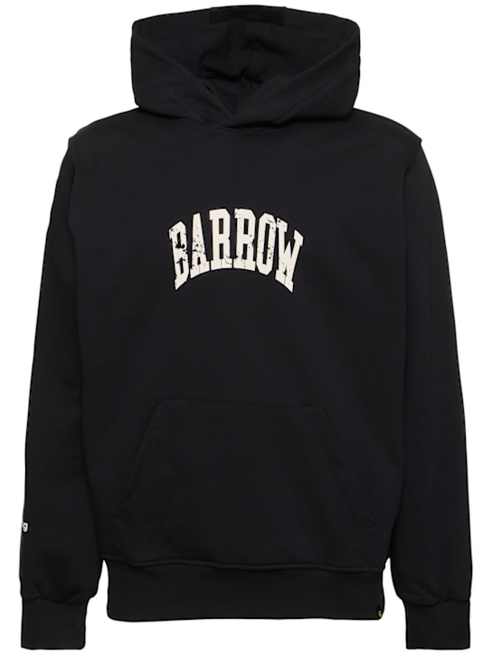Barrow: Logo printed sweatshirt hoodie - men_0 | Luisa Via Roma