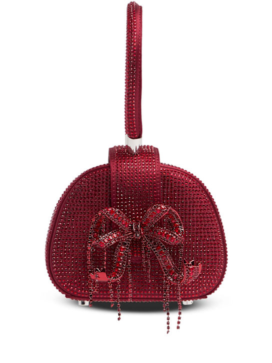 Self-portrait: Micro rhinestone satin top handle bag - women_0 | Luisa Via Roma