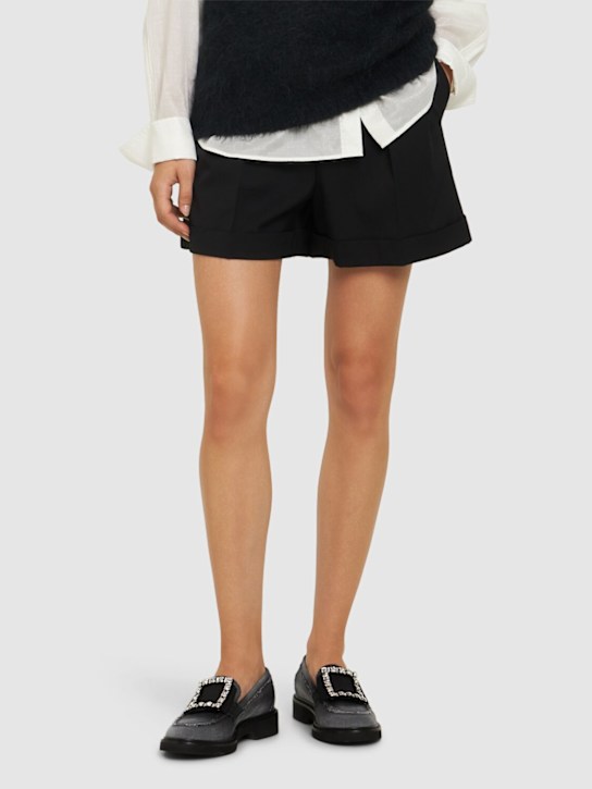 Roger Vivier: 25mm Viv Rangers denim loafers - Black - women_1 | Luisa Via Roma