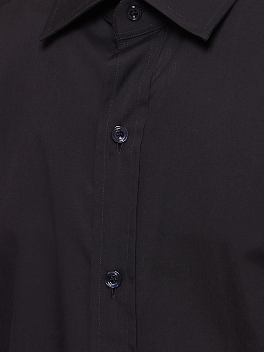 Tom Ford: Cotton poplin slim fit shirt - Black - men_4 | Luisa Via Roma