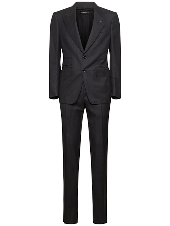 Tom Ford: Shelton peak lapel Prince of Wales suit - men_0 | Luisa Via Roma