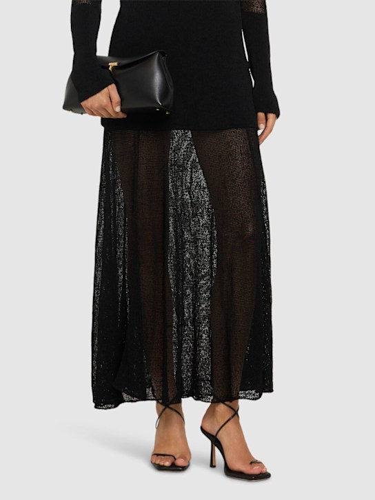 Studio Amelia: 90mm Outlaw leather sandals - Black - women_1 | Luisa Via Roma