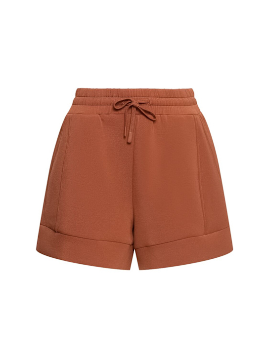 Varley: Atrium high rise shorts 4.5" - Mocha Biscuit - women_0 | Luisa Via Roma