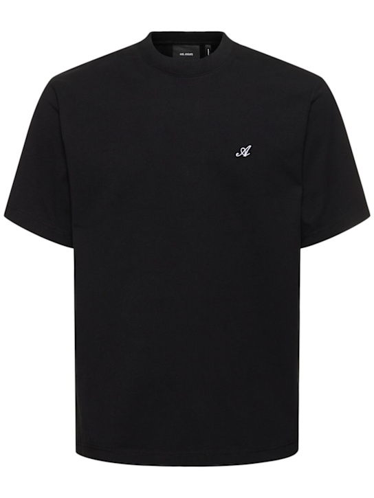 Axel Arigato: Signature cotton t-shirt - Black - men_0 | Luisa Via Roma