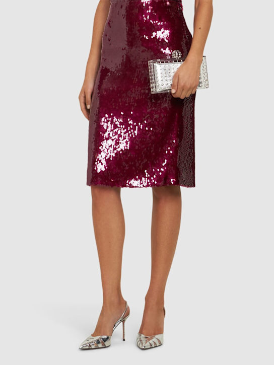 Aquazzura: Peek Metallic レザースリングバックパンプス 85mm - women_1 | Luisa Via Roma