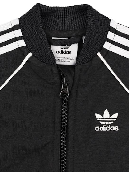 adidas Originals: Recycled poly sweatshirt & sweatpants - Black - kids-boys_1 | Luisa Via Roma