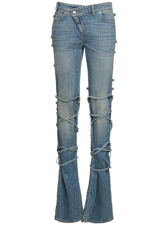 Alexander McQueen: Cotton denim jeans - Blue - women_0 | Luisa Via Roma