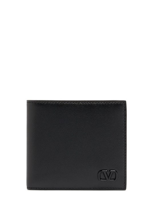 Valentino Garavani: Mini V logo card holder - men_0 | Luisa Via Roma