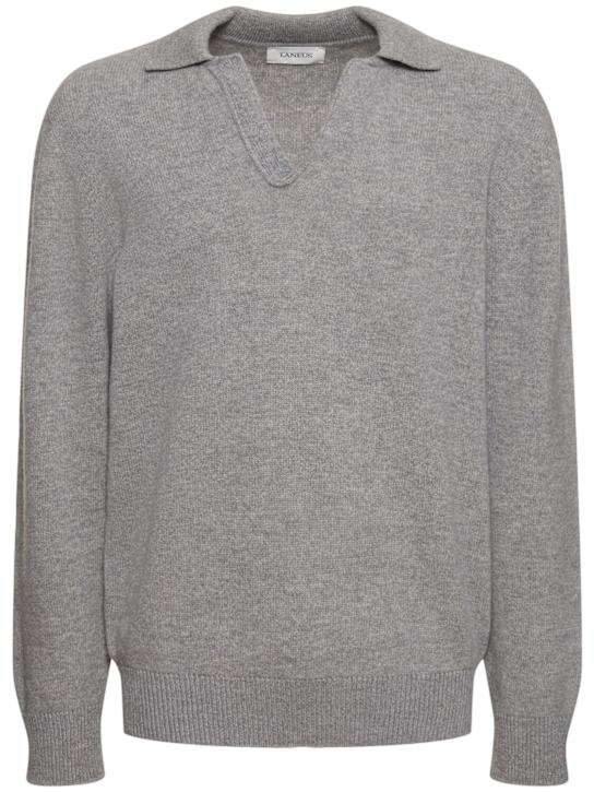 Laneus: Knitted polo sweater - men_0 | Luisa Via Roma