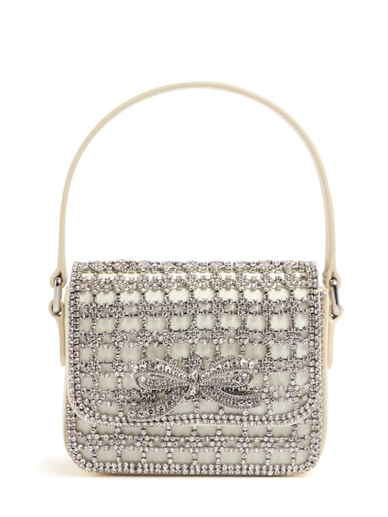 Self-portrait: Micro chainmail crystal top handle bag - women_0 | Luisa Via Roma