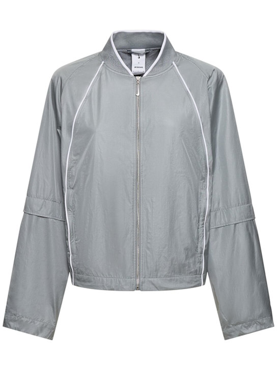 Nike: Jacquemus track jacket - Grey/White - women_0 | Luisa Via Roma