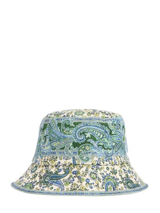 Zimmermann: Beuteltasche aus bedrucktem Canvas - Green Paisley - women_0 | Luisa Via Roma