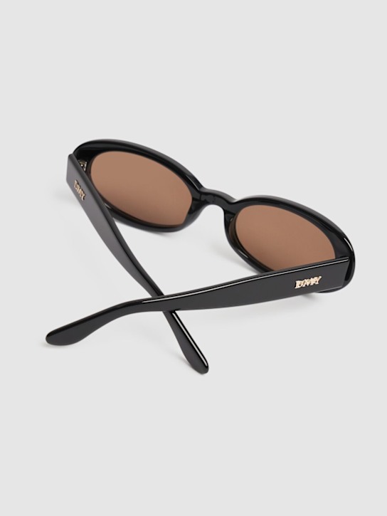 DMY Studios: Valentina oval acetate sunglasses - Black/Brown - men_4 | Luisa Via Roma