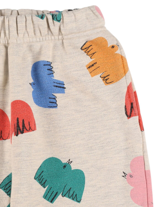 Jellymallow: Printed cotton sweatpants - White/Multi - kids-girls_1 | Luisa Via Roma