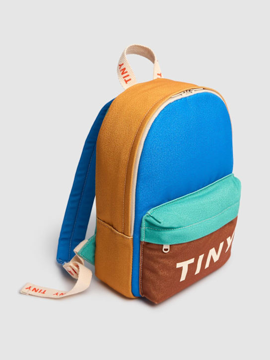 Tiny Cottons: Printed canvas backpack - Blue/Multi - kids-boys_1 | Luisa Via Roma