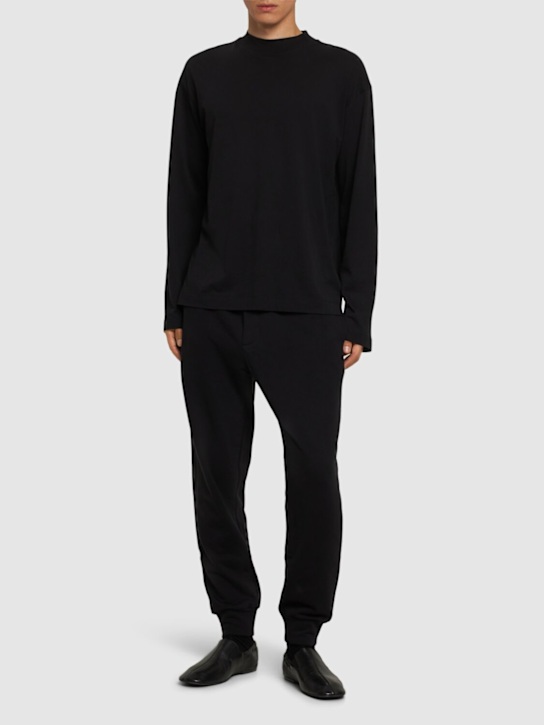 The Row: Edgar cotton sweatpants - Black - men_1 | Luisa Via Roma