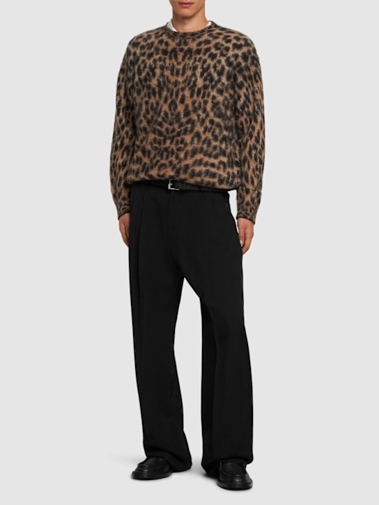 Laneus: Maglia in lana leopardo - Stampa Leopard - men_1 | Luisa Via Roma