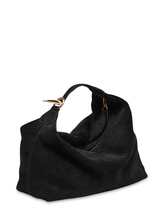 Little Liffner: Pillow suede pouch - Black - women_0 | Luisa Via Roma