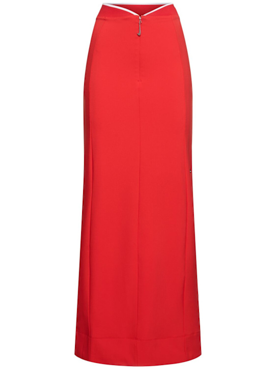 Nike: Jacquemus long skirt - Red/White - women_0 | Luisa Via Roma