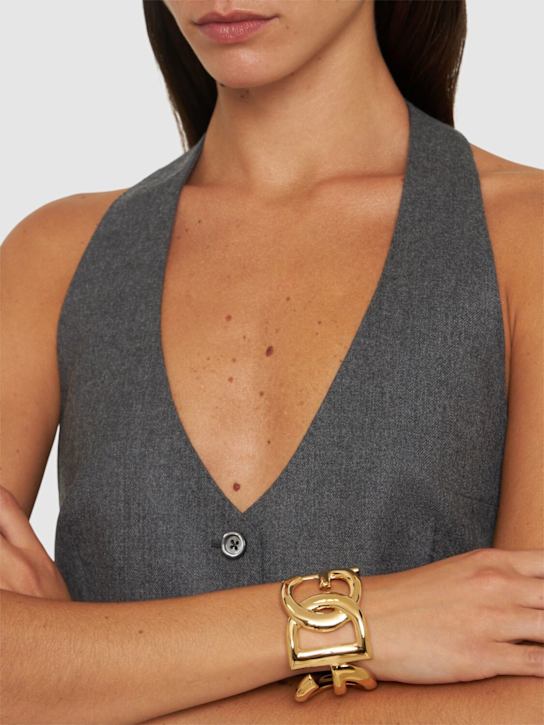 Dolce&Gabbana: DG logo cuff bracelet - women_1 | Luisa Via Roma