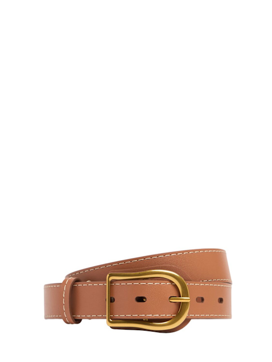 Zimmermann: 30mm leather buckle belt - Avalon - women_0 | Luisa Via Roma